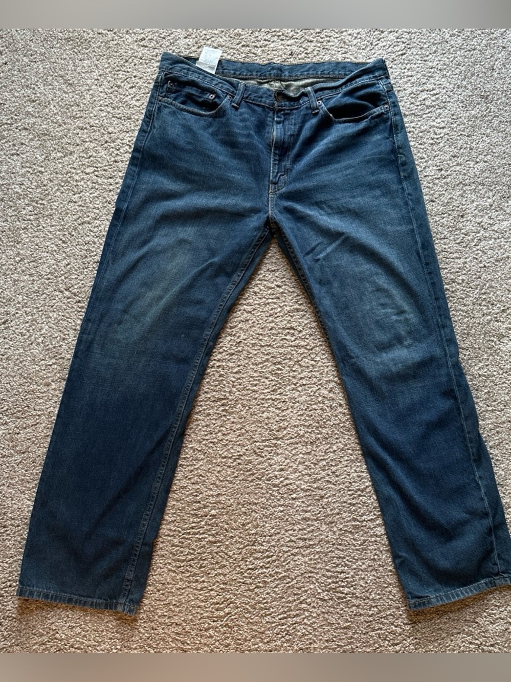 Levi's Men's Straight Jeans in Dark Blue Denim